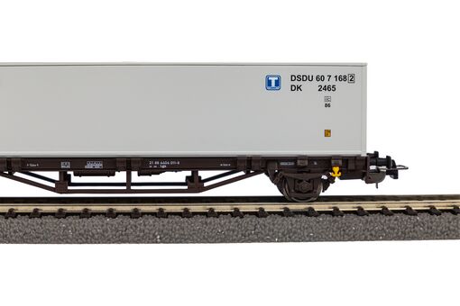 Piko Containertragwagen Lgjs DSB V beladen mit 40' Container DSB Artikelnummer: 27720 Clearance-Verkauf