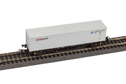 Piko Containertragwagen Lgjs DSB V beladen mit 40' Container DSB Artikelnummer: 27720 Clearance-Verkauf