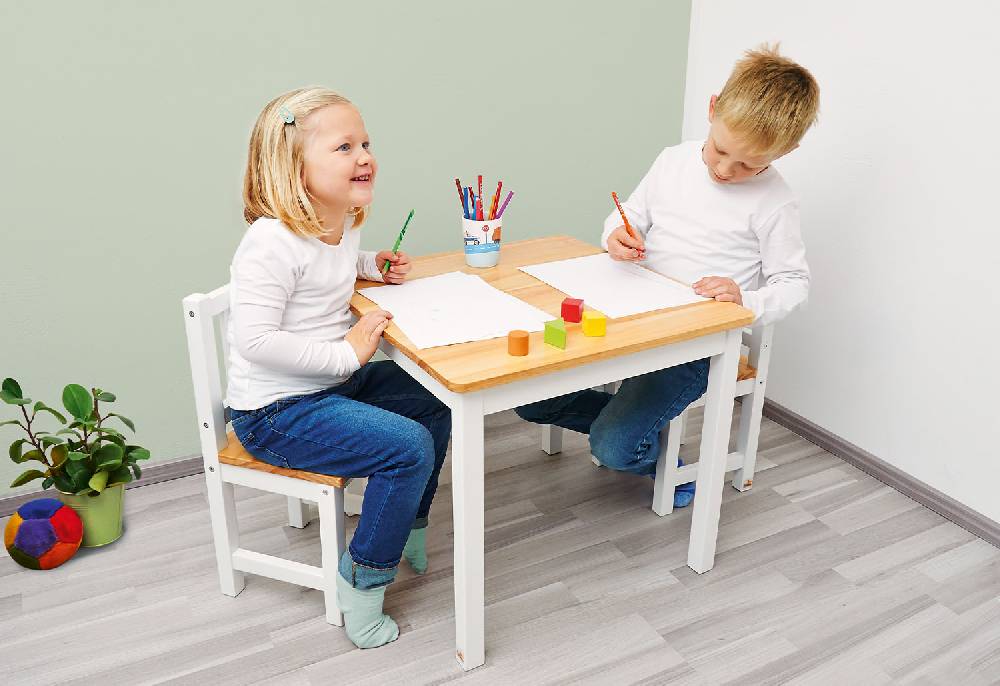 Pinolino Kindersitzgruppe 'Fenna', weiß/natur, 3-tlg Flash Sale