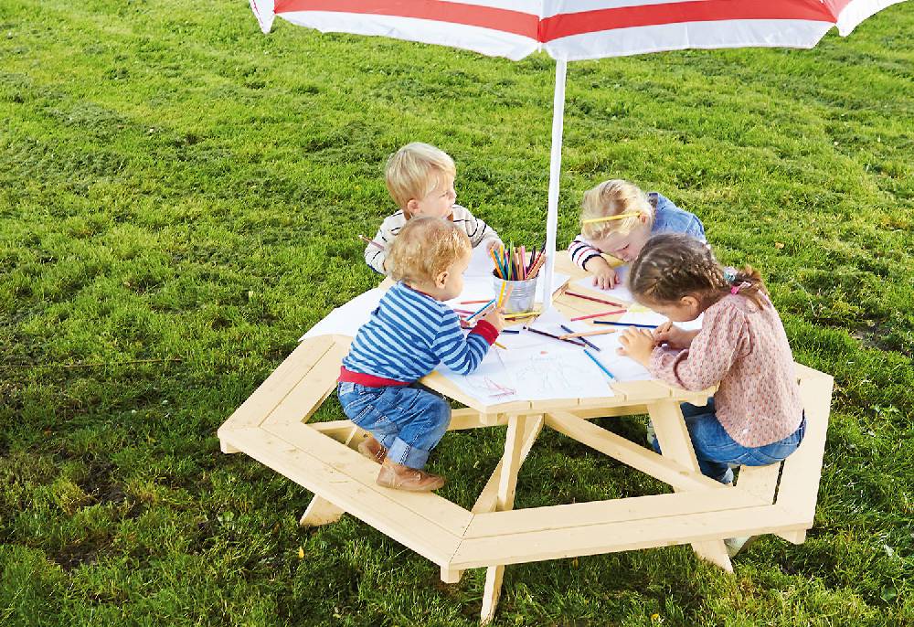 Pinolino Kindersitzgarnitur 'Nicki 6-Eck', natur Sonderangebote