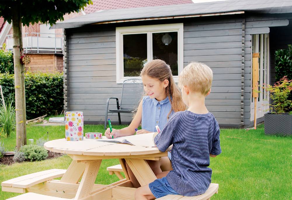 Pinolino Kindersitzgarnitur 'Nicki für 4 rund', natur Wochenangebot