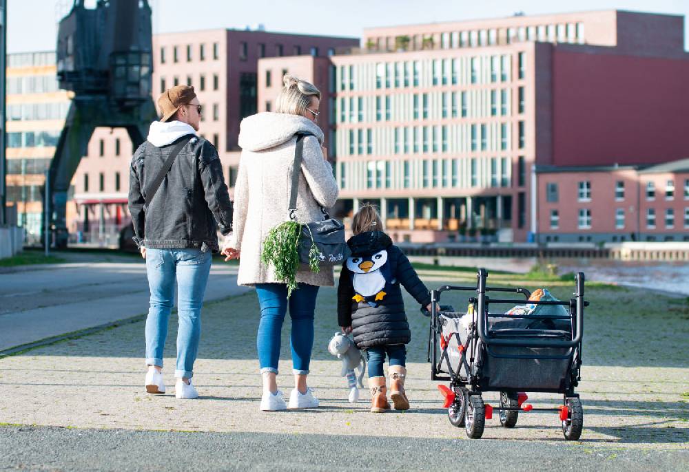 Pinolino Klappbollerwagen 'AddPlus' mit Bremse, grau meliert Super Rabatt