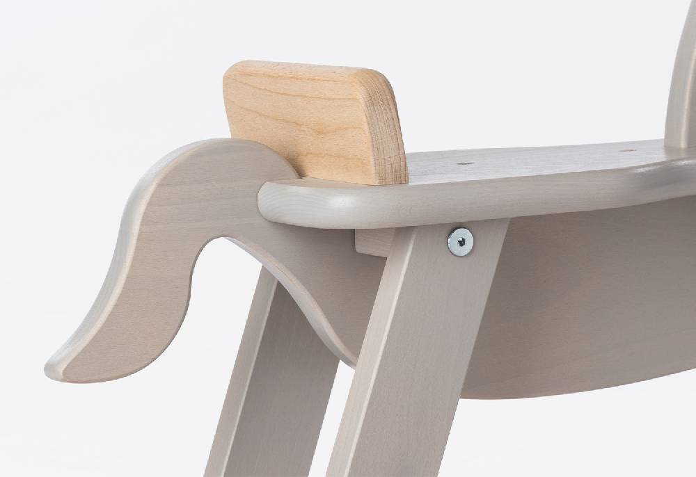 Pinolino Schaukelpferd 'Pinolino' mit Ring, grau/natur Outlet