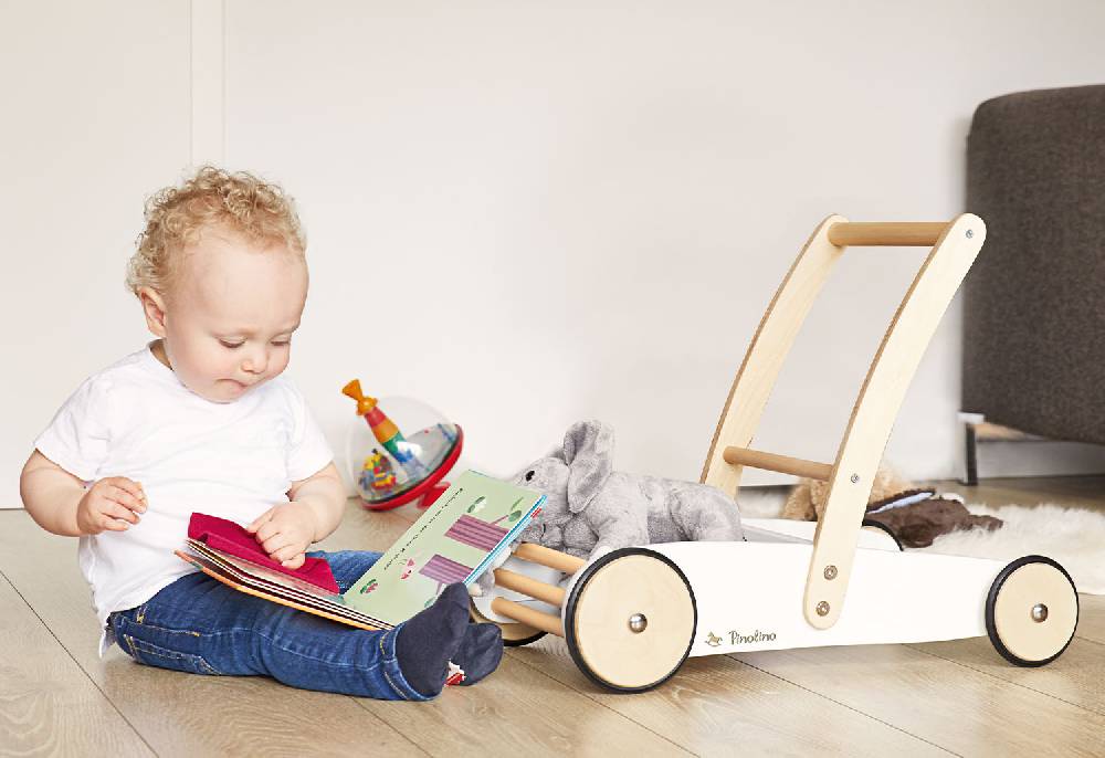 Pinolino Lauflernwagen 'Uli', weiß Versandkostenfrei