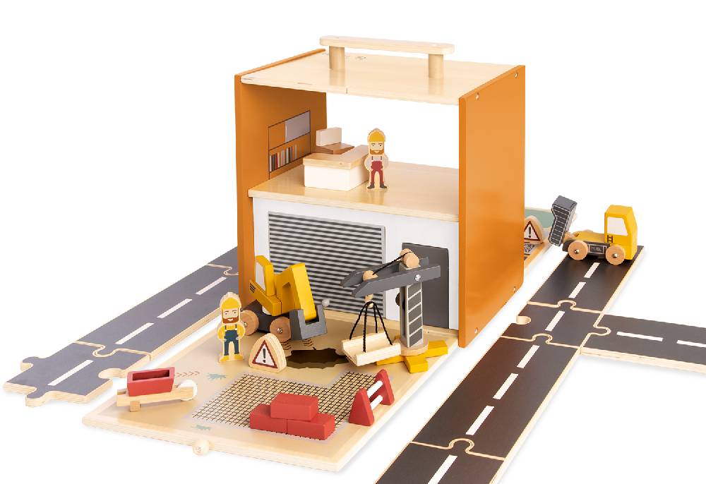 Pinolino Spielwelt 'Baustelle Gustav' mit Zubehör Top Angebot