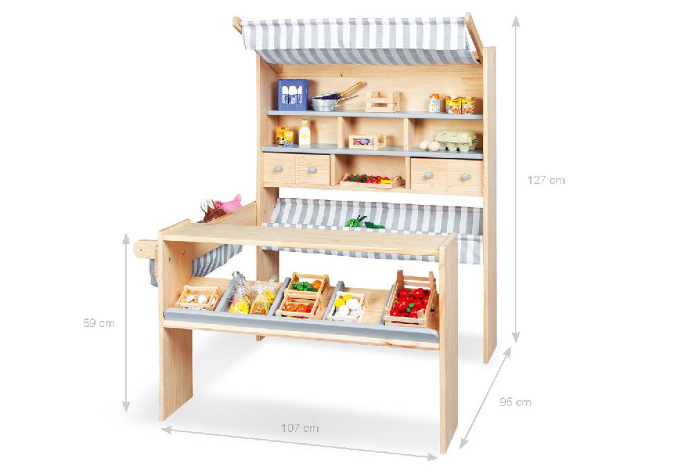 Pinolino Marktstand 'Lucy', grau Super Sparpreis