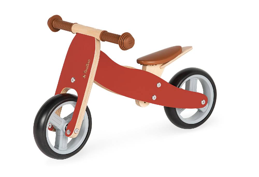 Pinolino Mini-Laufdreirad 'Charlie', rot/natur - Auslaufartikel Sonderangebot