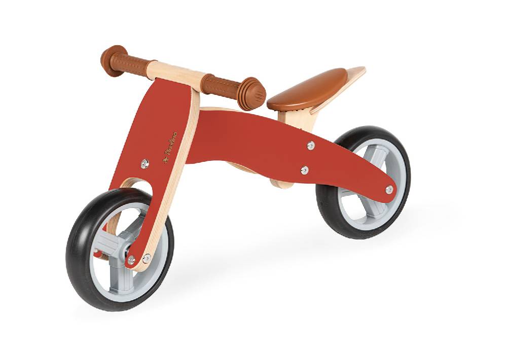 Pinolino Mini-Laufdreirad 'Charlie', rot/natur - Auslaufartikel Sonderangebot