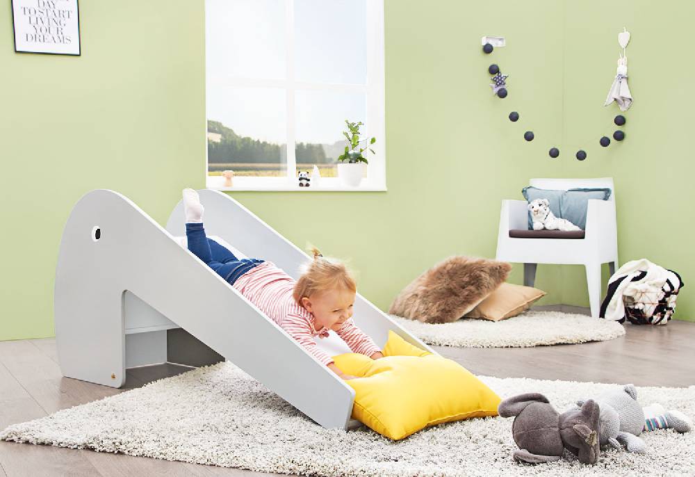 Pinolino Indoor-Rutsche 'Lotta', grau/weiß - Schnäppchenartikel Kauf eins, bekomm eins gratis