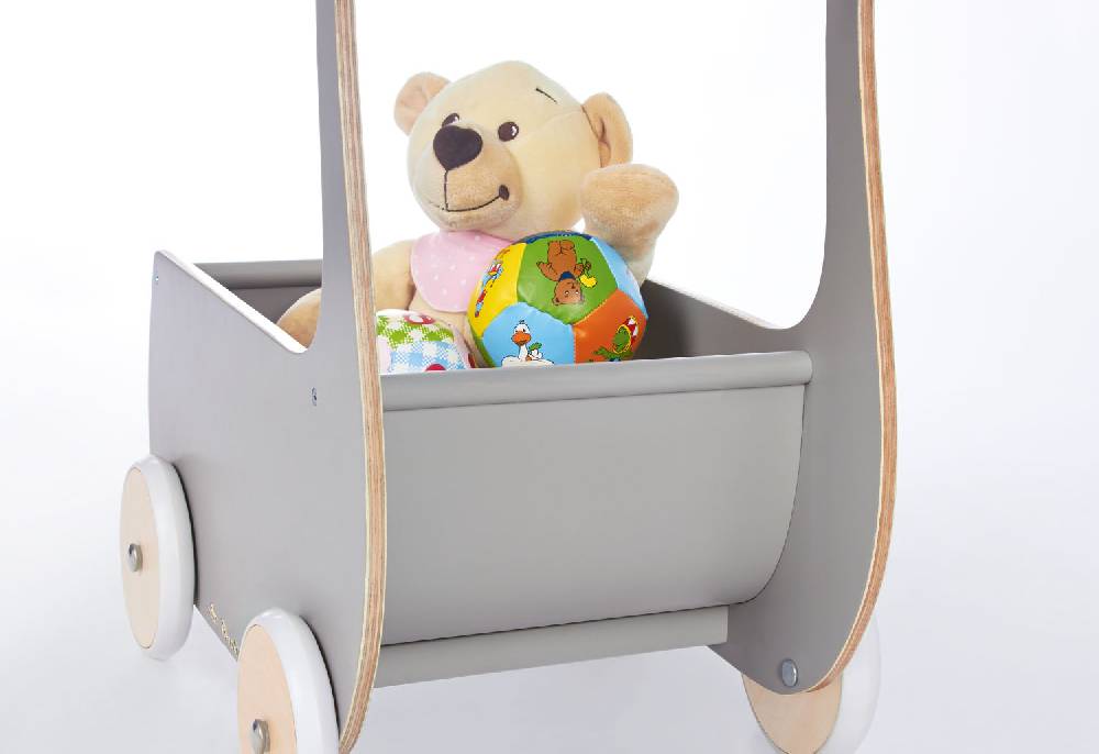 Pinolino Puppenwagen 'Mette', grau - Auslaufartikel Fabrikpreis