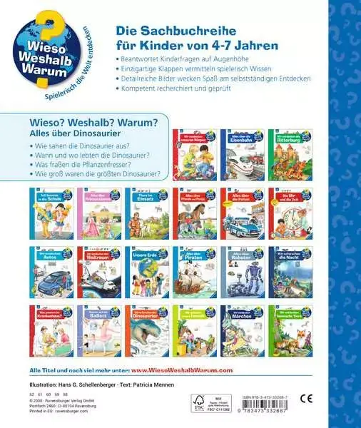 Ravensberger Matratzen Ravensburger Wieso? Weshalb? Warum?, Band 12: Alles über Dinosaurier Riesige Rabatte