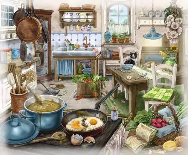 Ravensberger Matratzen Puzzle 99 Teile - Im Gutshaus Küche Neueste Mode
