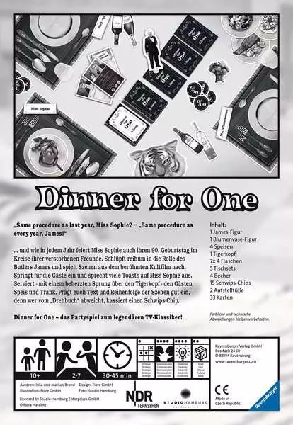 Ravensberger Matratzen Der 90. Geburtstag oder Dinner for One - Spiel ab 10 Jahren Online Outlet
