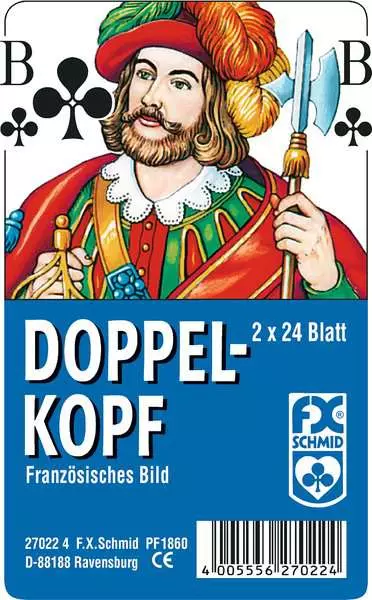 Ravensberger Matratzen Doppelkopf, Französisches Bild, in Klarsicht-Box - Kartenspiel ab 8 Jahren Zeitlich begrenztes Angebot