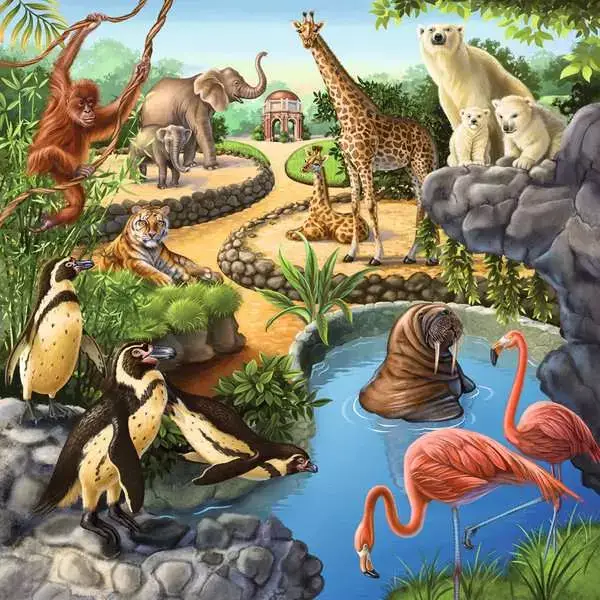 Ravensberger Matratzen Kinderpuzzle ab 5 Jahren - Wald-/Zoo-/Haustiere - 49 Teile VIP-Rabatte