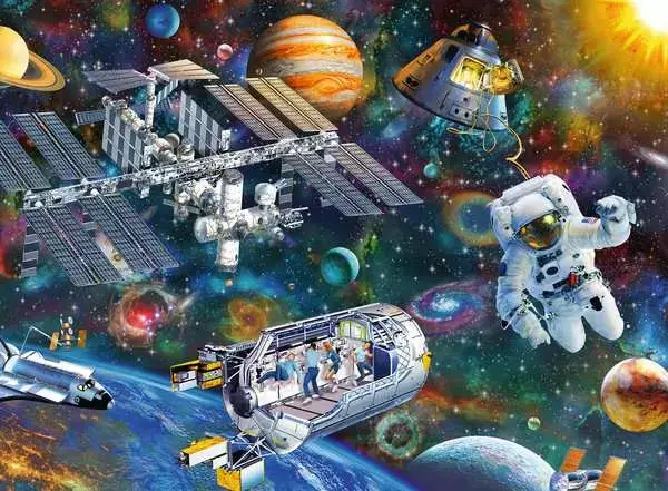 Ravensberger Matratzen Kinderpuzzle ab 8 Jahren - Expedition Weltraum - 200 Teile Tiefpreis