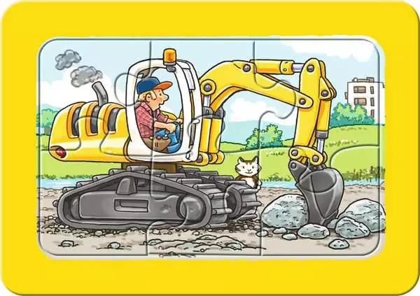 Ravensberger Matratzen Kinderpuzzle ab 2 Jahren - Bagger, Traktor und Kipplader - 6 Teile Wochenangebot