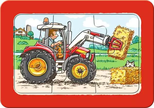 Ravensberger Matratzen Kinderpuzzle ab 2 Jahren - Bagger, Traktor und Kipplader - 6 Teile Wochenangebot