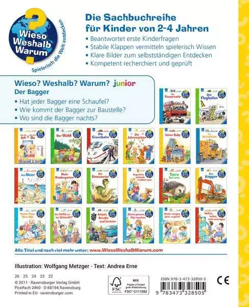 Ravensberger Matratzen Ravensburger Wieso? Weshalb? Warum? junior, Band 38: Der Bagger Bis zu 60% Rabatt