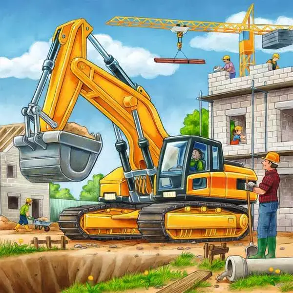 Ravensberger Matratzen Kinderpuzzle ab 5 Jahren - Große Baufahrzeuge - 49 Teile Bis zu 60% Rabatt