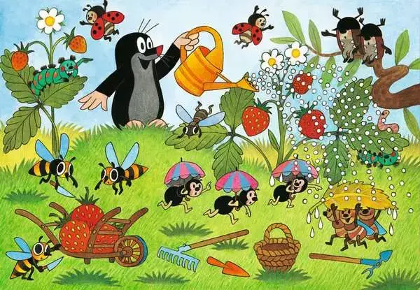 Ravensberger Matratzen Kinderpuzzle ab 4 Jahren - Der Maulwurf im Garten - 24 Teile Begrenztes Angebot