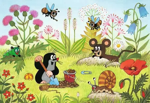 Ravensberger Matratzen Kinderpuzzle ab 4 Jahren - Der Maulwurf im Garten - 24 Teile Begrenztes Angebot