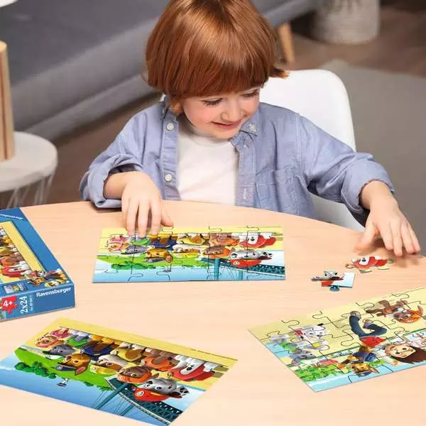 Ravensberger Matratzen Kinderpuzzle ab 4 Jahren - Heldenhafte Hunde - 24 Teile Muttertagsangebot