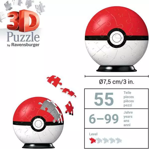Ravensberger Matratzen 3D Puzzle Ball Pokémon Pokéball Vierteljährliche Förderung