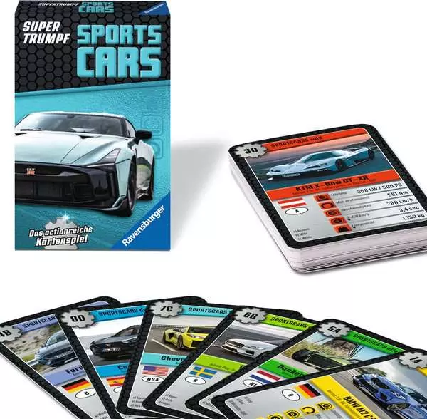 Ravensberger Matratzen Sports-Cars - Kartenspiel ab 7 Jahren Begrenztes Angebot
