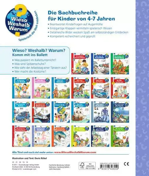 Ravensberger Matratzen Ravensburger Wieso? Weshalb? Warum?, Band 54: Komm mit ins Ballett Online Shopping