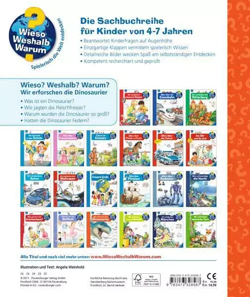 Ravensberger Matratzen Ravensburger Wieso? Weshalb? Warum?, Band 55: Wir erforschen die Dinosaurier Vatertagsangebot