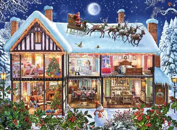 Ravensberger Matratzen Kinderpuzzle ab 6 Jahren - Weihnachten zu Hause - 100 Teile Tägliche Deals