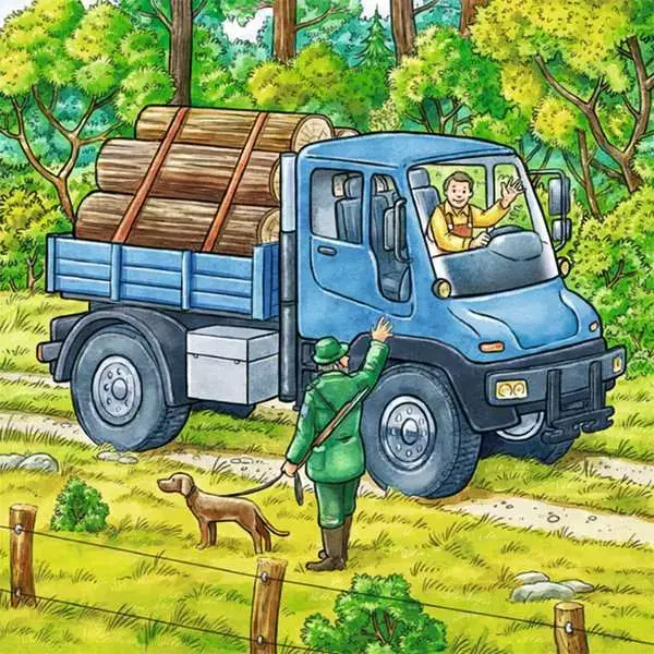 Ravensberger Matratzen Kinderpuzzle ab 5 Jahren - Große Landmaschinen - 49 Teile Auslauf