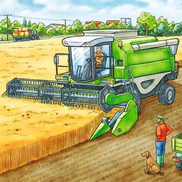 Ravensberger Matratzen Kinderpuzzle ab 5 Jahren - Große Landmaschinen - 49 Teile Auslauf