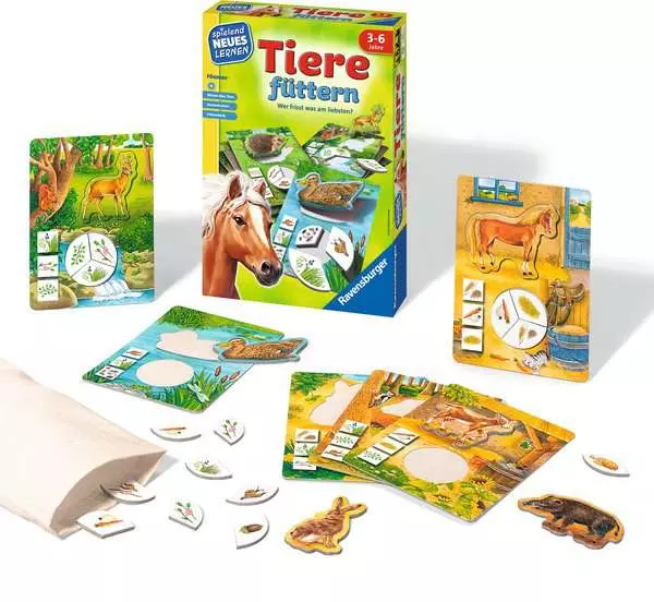Ravensberger Matratzen Tiere füttern - Kinderspiel ab 3 Jahren Limitierter Zeitrabatt