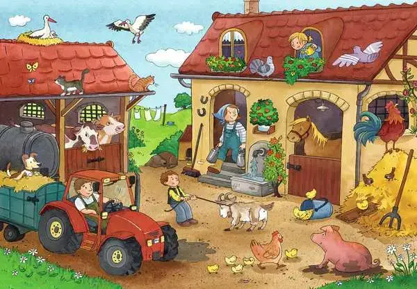Ravensberger Matratzen Kinderpuzzle ab 3 Jahren - Fleißig auf dem Bauernhof - 12 Teile Online Shopping