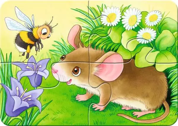 Ravensberger Matratzen Kinderpuzzle ab 2 Jahren - Süße Gartenbewohner - 2 + 4 + 6 + 8 Teile Cyber Monday