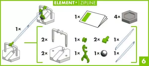 Ravensberger Matratzen GraviTrax Element Zipline - Kugelbahn-Erweiterung für Kinder ab 8 Jahren Vatertagsangebot