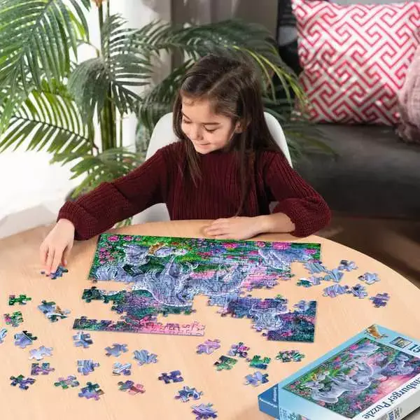 Ravensberger Matratzen Kinderpuzzle ab 7 Jahren - Einhörner im Abendrot - 150 Teile Saisonale Angebote