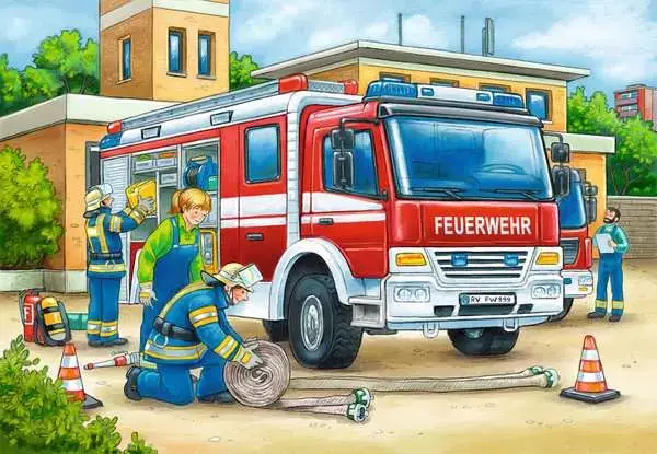Ravensberger Matratzen Kinderpuzzle ab 3 Jahren - Polizei und Feuerwehr - 12 Teile Räumungsverkauf