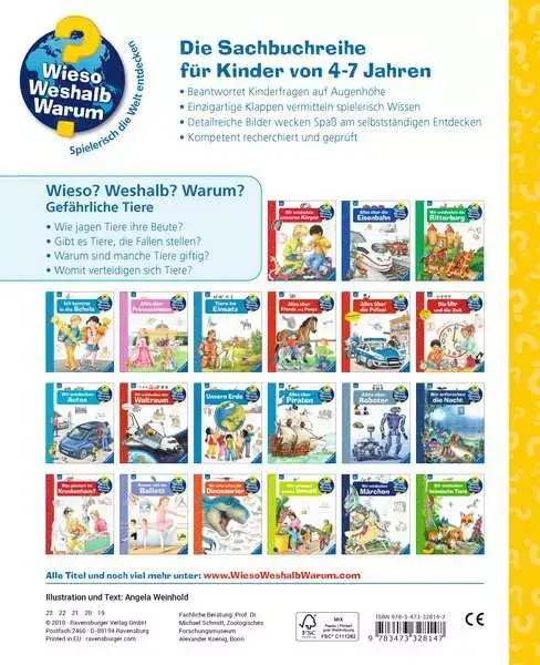 Ravensberger Matratzen Ravensburger Wieso? Weshalb? Warum?, Band 49: Gefährliche Tiere Nur für heute
