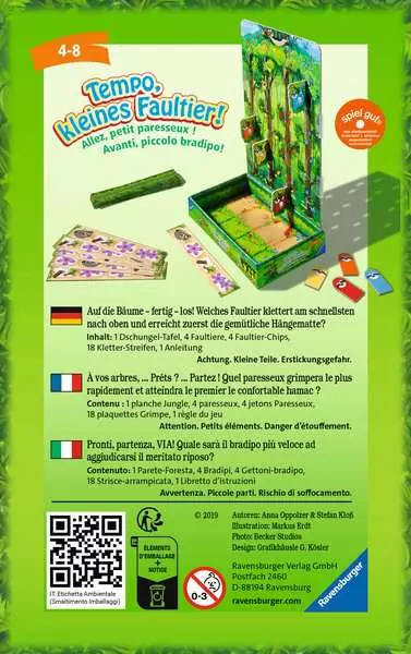 Ravensberger Matratzen Tempo, kleines Faultier! - Reisespiel ab 4 Jahren 50% Rabatt für begrenzte Zeit