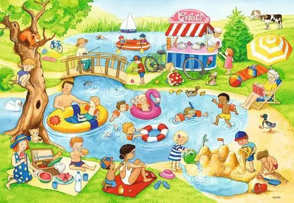 Ravensberger Matratzen Kinderpuzzle ab 4 Jahren - Freizeit am See - 24 Teile Black Friday