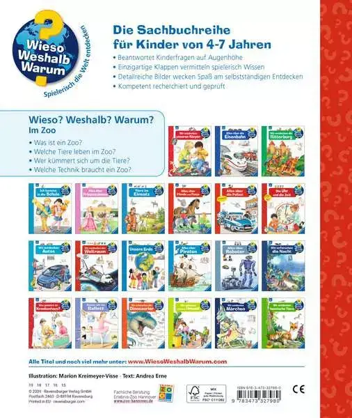 Ravensberger Matratzen Ravensburger Wieso? Weshalb? Warum?, Band 45: Im Zoo Bis zu 50% Rabatt