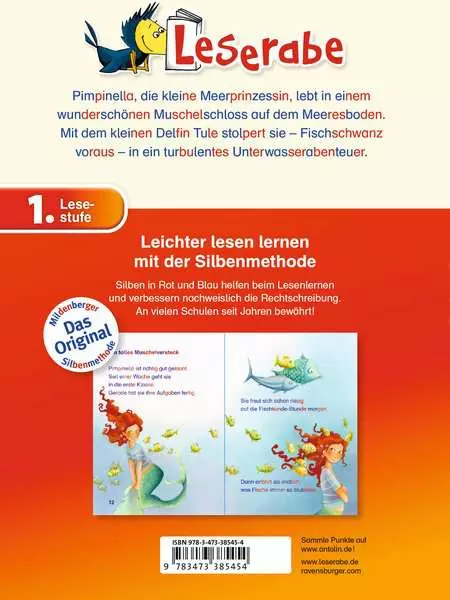 Ravensberger Matratzen Leserabe mit Mildenberger Silbenmethode: Pimpinella Meerprinzessin und der Delfin Sonderangebot der Fabrik