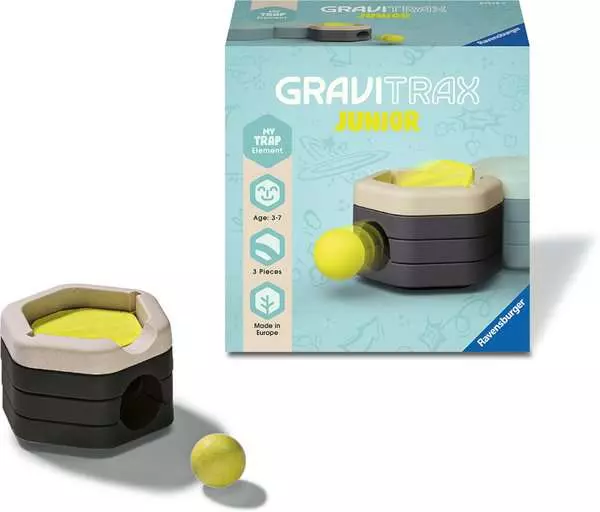 Ravensberger Matratzen GraviTrax Junior Element Trap - Kugelbahn-Erweiterung für Kinder ab 3 Jahren Lagerräumung