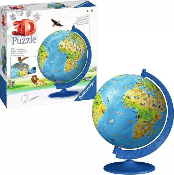 Ravensberger Matratzen 3D Puzzle Ball Kinderglobus in deutscher Sprache Kauf eins, bekomm eins gratis