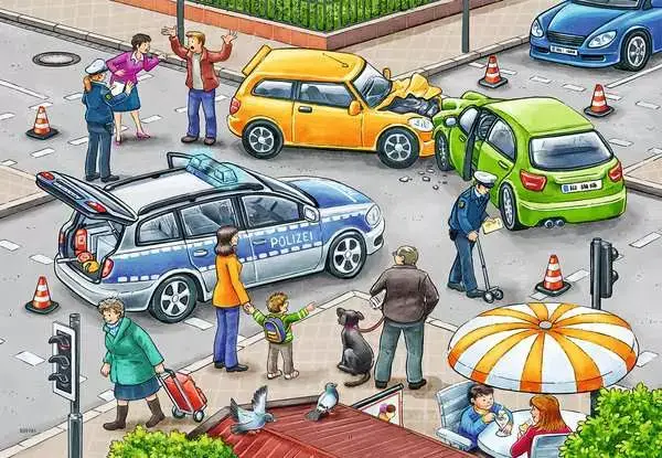Ravensberger Matratzen Kinderpuzzle ab 3 Jahren - Mit Blaulicht unterwegs - 12 Teile Vierteljährliche Förderung