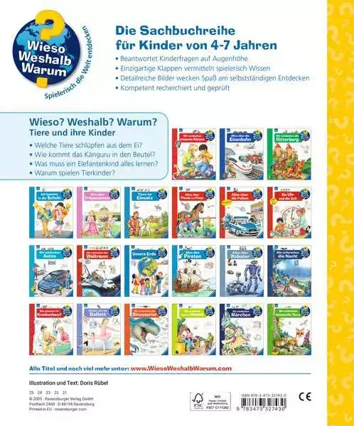 Ravensberger Matratzen Ravensburger Wieso? Weshalb? Warum?, Band 33: Tiere und ihre Kinder Fabrikladen