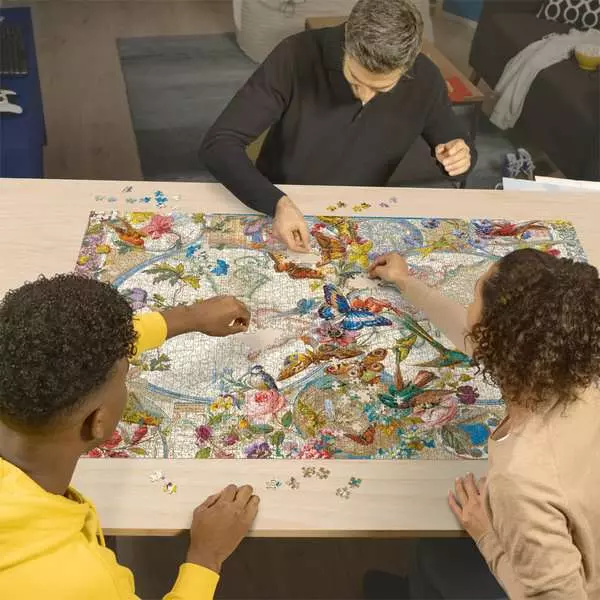 Ravensberger Matratzen Puzzle 3000 Teile - Weltkarte mit Schmetterlingen Limitierter Zeitrabatt